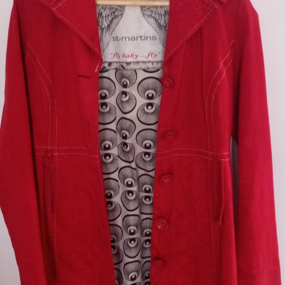 designer red spring coat - Picture 4 of 4
